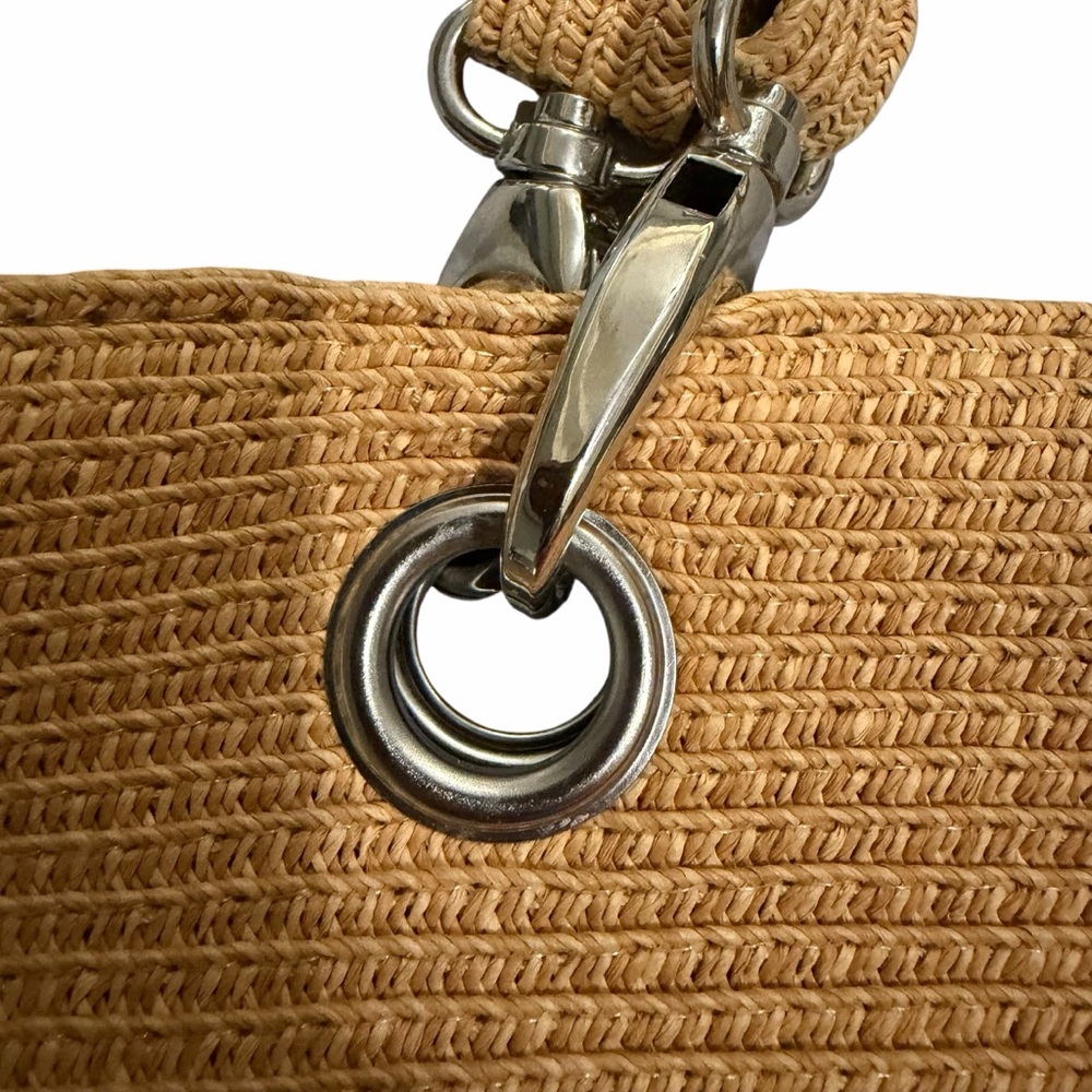 PRITZI/Orange & Tan/ Bohemian-Summer Woven Handbag - Picture 3 of 15